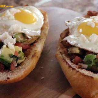 molletes, comiendo rico