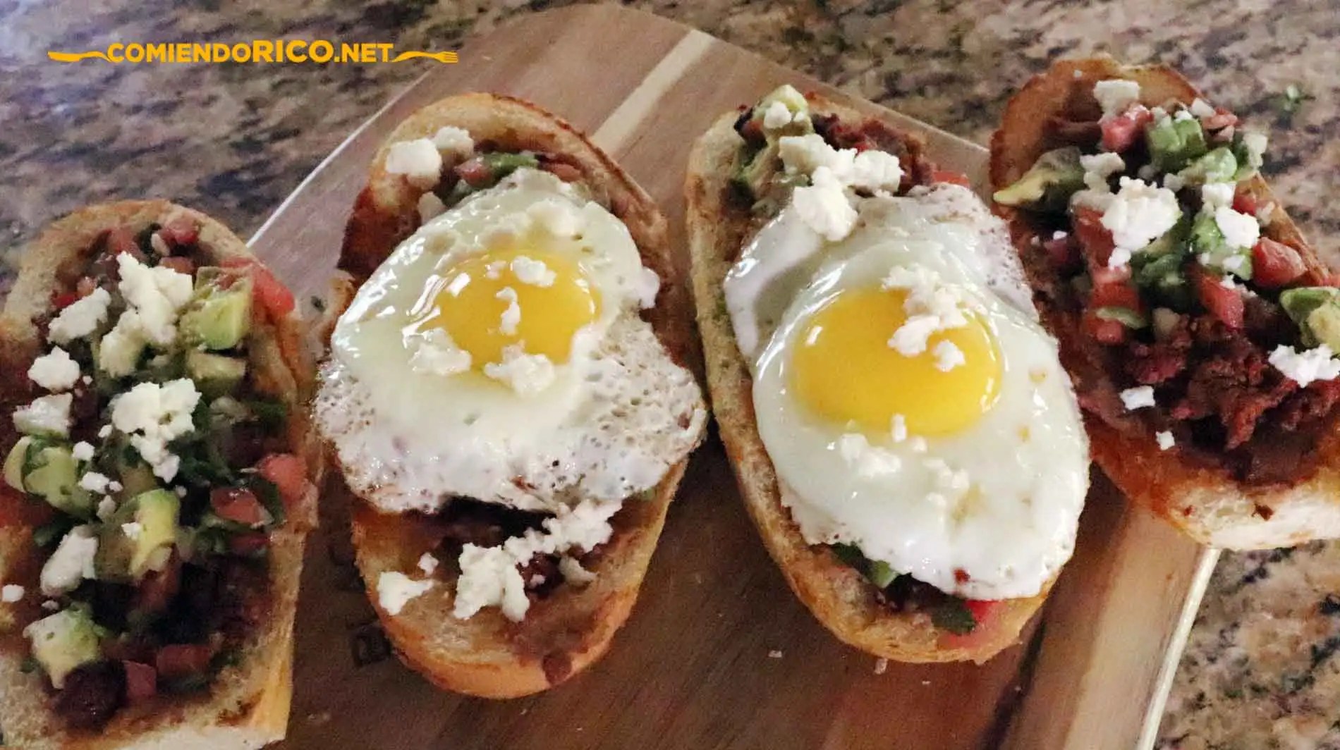 molletes, comiendo rico